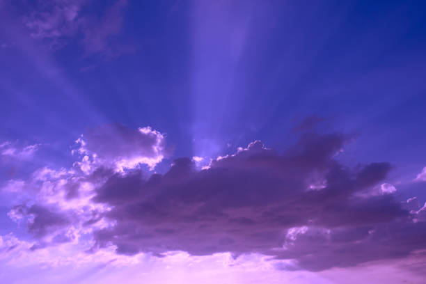 istock Beautiful blue sky with sunlight and cloud on evening at the beach. 1080557958
