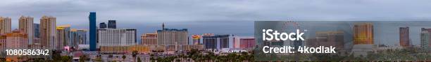 Las Vegas Cityscape Panorama On The Strip In The Evening Hour Stock Photo - Download Image Now