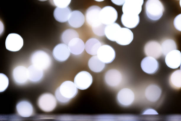 istock Abstract gray bokeh on dark background, Christmas blurred background 1080597958