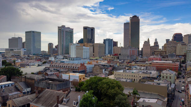 istock The Sun Peaks out through storm clouds lighting downtown New Orleans 1080604814