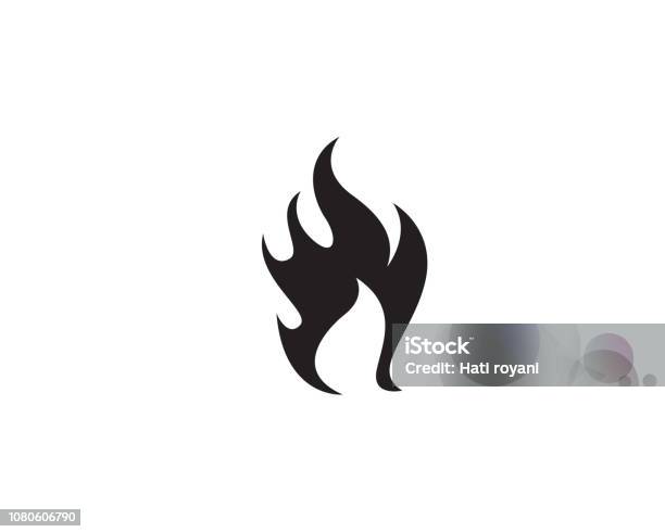 Fire Logo Template Vector Icon Oil Gas And Energy Logo Concept Stock Illustration - Download Image Now