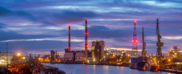 istock Industrial areas, port, power plant, shipyard and scrap processing-Szczcecin,Poland 1080632154