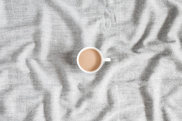 istock Plaid, cup of coffee. Winter concept. Flat lay, top view 1080638764