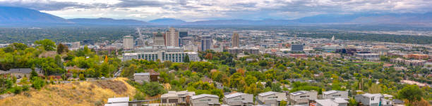 istock Salt Lake City landscape with a dramatic skyline 1080652328