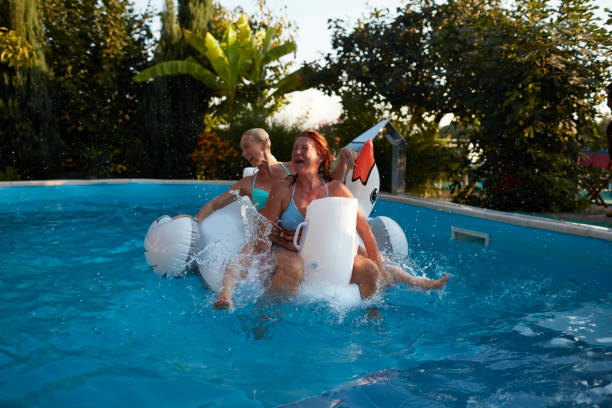 istock Social Seniors Pool Fun 1080653044