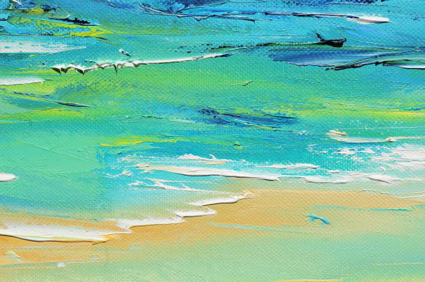 istock Abstract Art Background Blue Turquoise Yellow Green Mint Lime Olive Black 1080657180