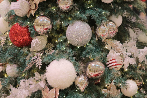 istock Decorated christmas tree with ornaments 1080660358