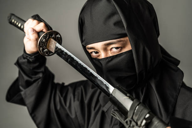 japanischen ninja-konzept. - surveillance history social issues horizontal stock-fotos und bilder