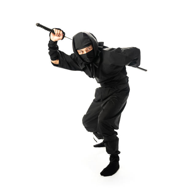 istock Japanese Ninja holding a katana sword. 1080662066