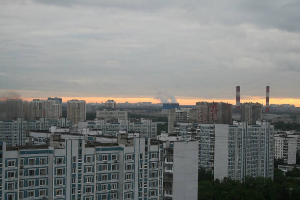 evening outskirts of Moscow