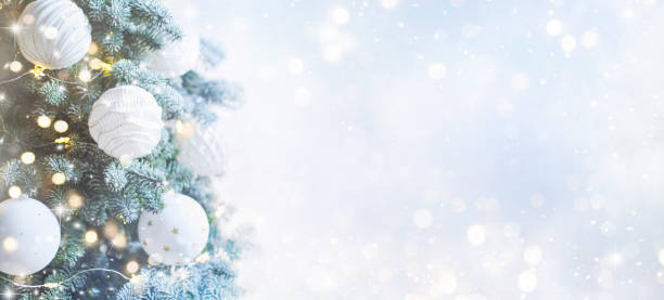 istock Holiday background with christmas tree 1080674304