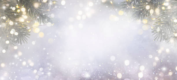 istock Holiday background with christmas tree 1080674746