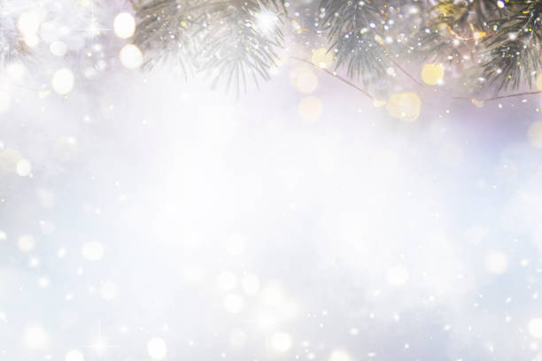 istock Holiday background with christmas tree 1080674978