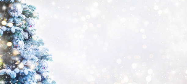 istock Holiday background with christmas tree 1080675078