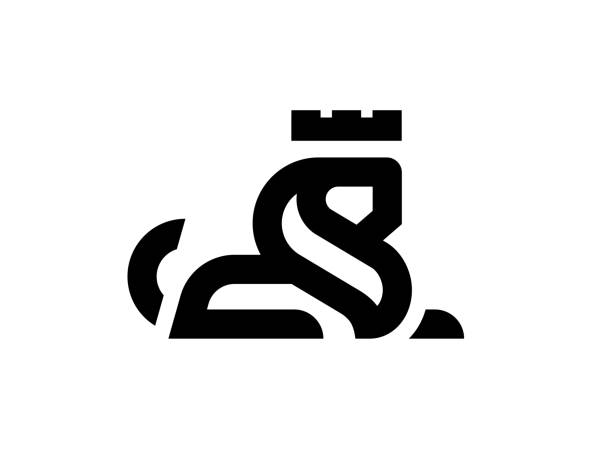 ilustrações, clipart, desenhos animados e ícones de modelo de design de logotipo rei leão. ilustração em vetor. - fire sign computer icon symbol