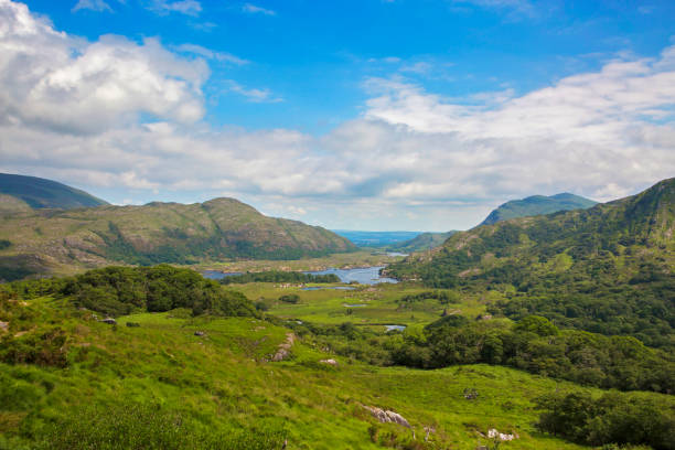 The Lakes of Killarney The Lakes of Killarney as seen from Ladies View. Ring of Kerry. killarney lake stock pictures, royalty-free photos & images