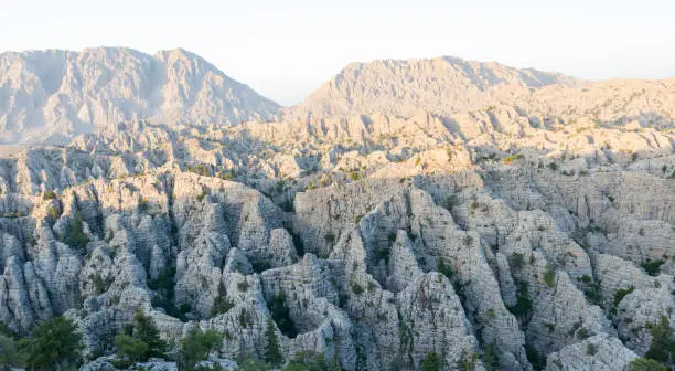 Photo of unusual mountains of the mediterranean region