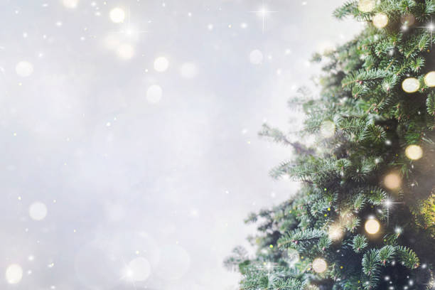 istock Holiday background with christmas tree 1080696898
