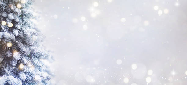 istock Holiday background with christmas tree 1080697168