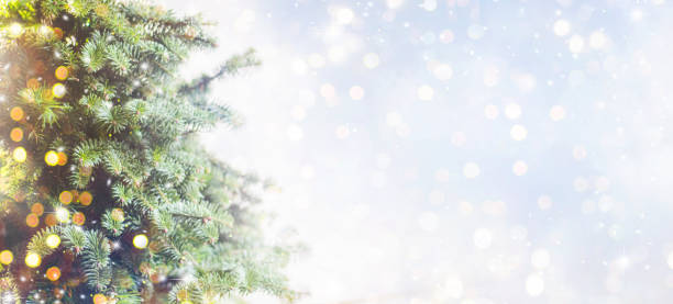 istock Holiday background with christmas tree 1080697676