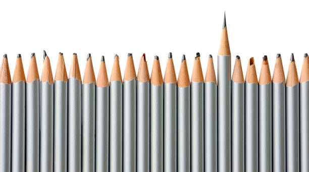Pencils isolated on a white background.