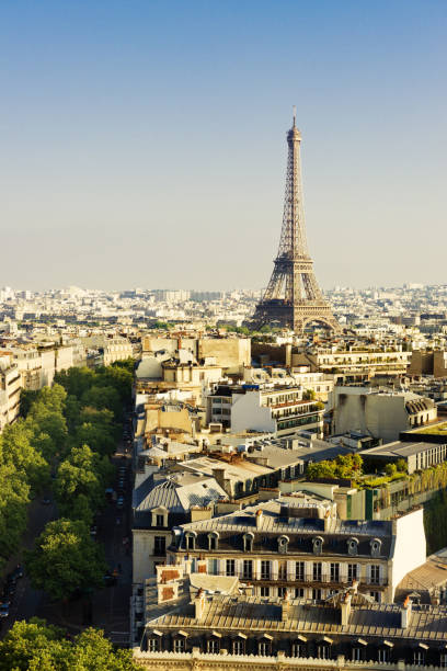 istock cityscape with Eiffel Tower in the light of sunset 1080718928