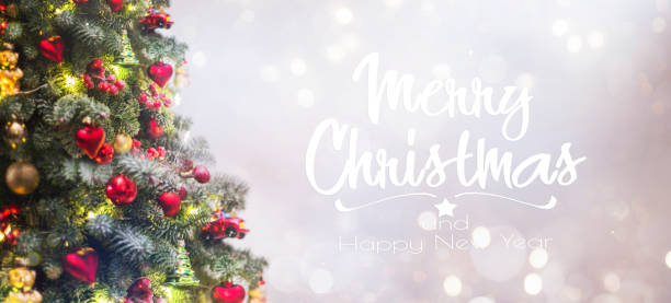 istock Holiday background with christmas tree 1080719572