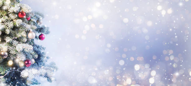 istock Holiday background with christmas tree 1080719704