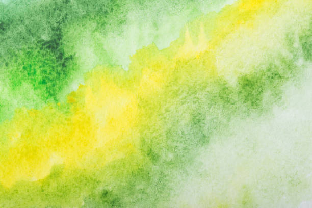 istock Green watercolor background. by drawing 1080721428
