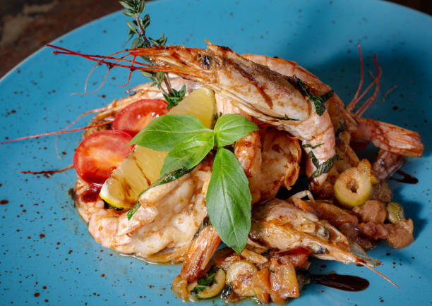 istock grilled shrimp and wine 1080725022