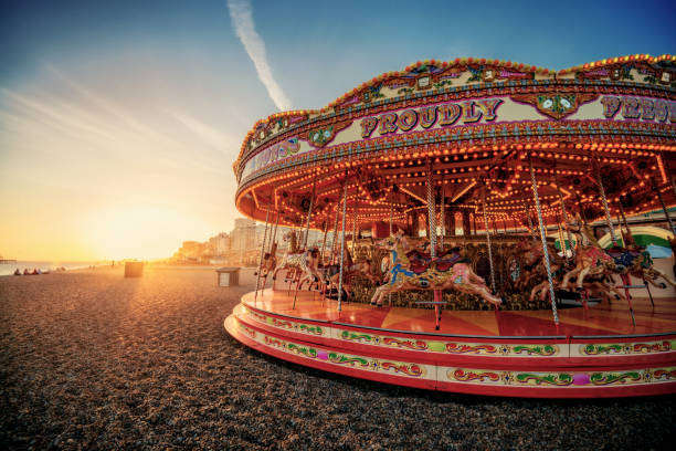 whirligig in Brighton stock photo