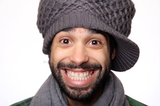 Man with funny face expressions
