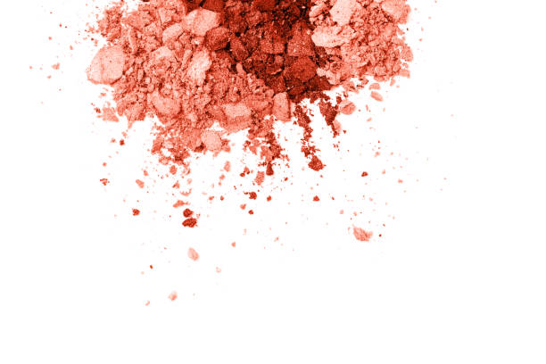 istock Living Coral Eye shadow set isolated on white 1080733976