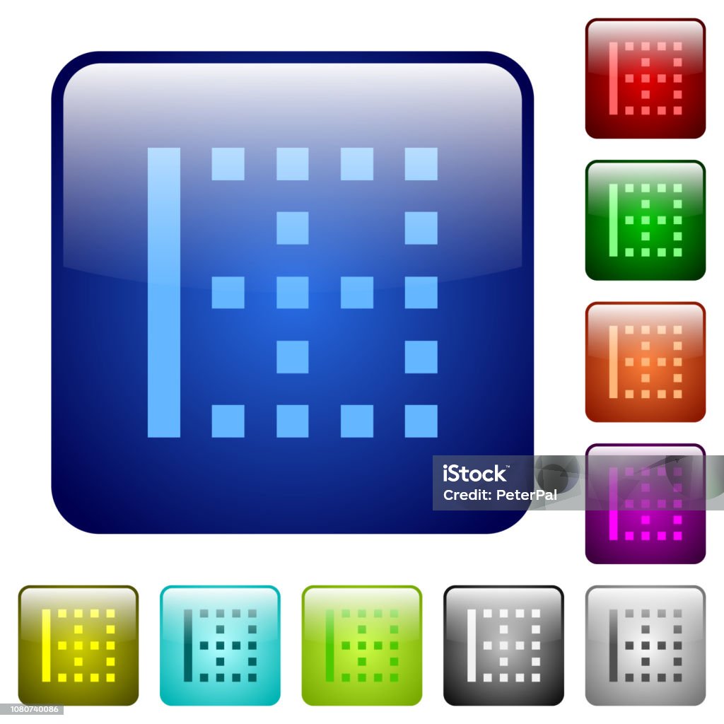 Uibutton Border Square Left Border Color Square Buttons Stock Illustration - Download Image ...