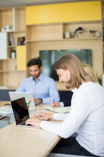 istock Business people working with laptop in an office 1080745830