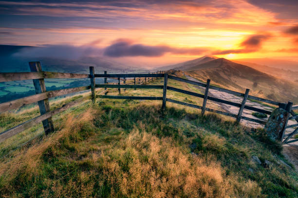 istock waterfalls and sunrise at peak district 1080746140