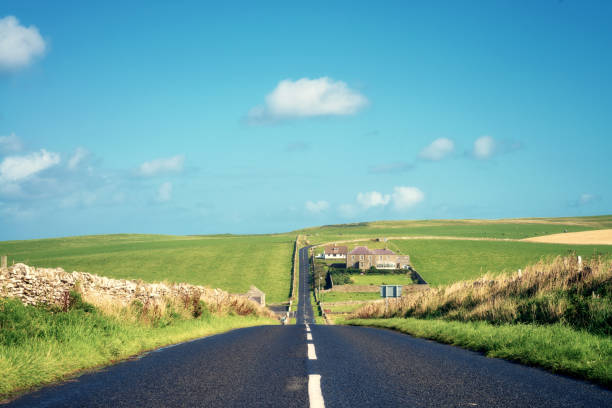 beautiful road in UK stock photo
