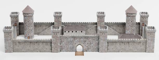 istock Realistic 3D Render of Medieval Castle 1080758892