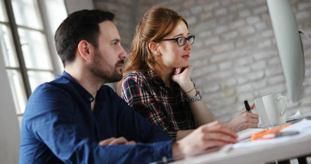 istock Portrait of young designers working on computer 1080760622