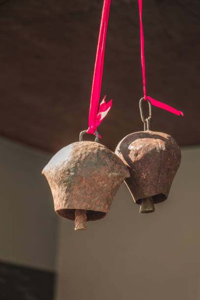 istock Antique old style retro metal bell 1080764588
