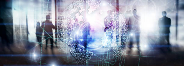 istock 3D earth hologram, Globe, WWW, Global Business and Telecommunication. 1080773872