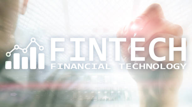 istock FINTECH - Financial technology, global business and information Internet communication technology. Skyscrapers background. Hi-tech business concept. 1080776374