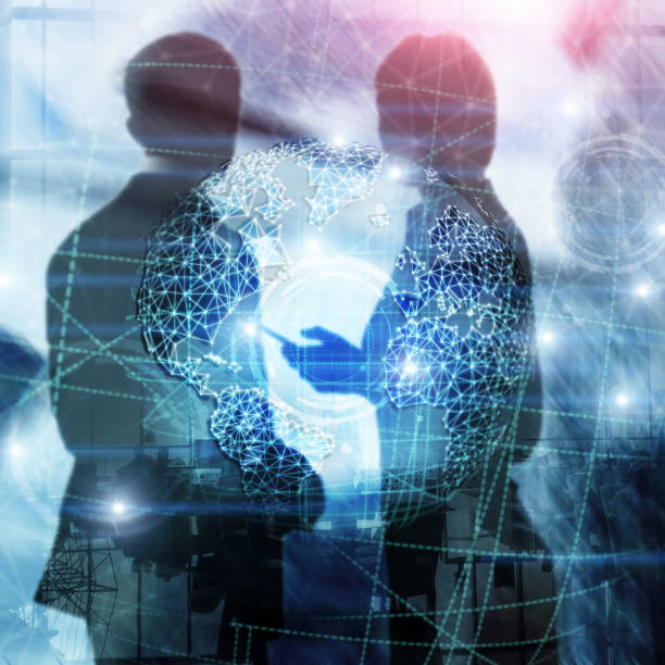 istock 3D earth hologram, Globe, WWW, Global Business and Telecommunication. 1080777268
