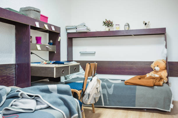 istock Untidy student room in University campus 1080793516