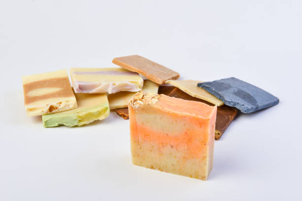 istock Oatmeal soap. Hand made soaps. Organic soaps. 1080795314
