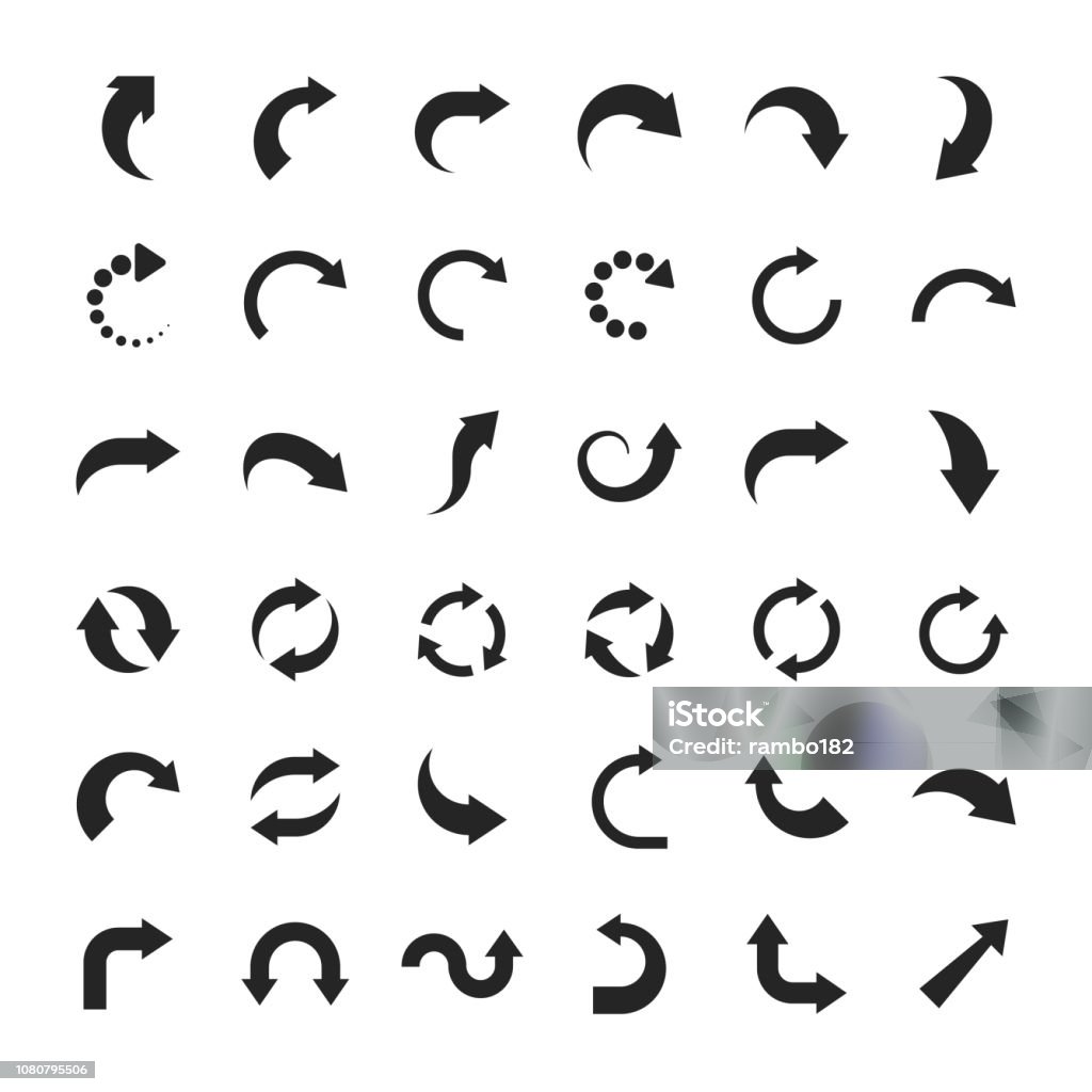 Arrow Icons. For Mobile and Web. Set of design elements. Arrow Symbol stock vector