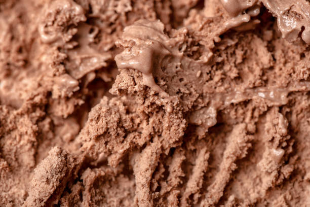 istock texture of dark chocolate ice cream like background, close up 1080795578