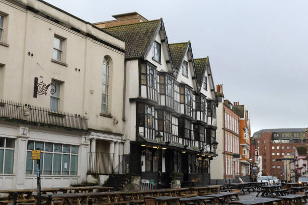 istock The Llandoger Trow building, with typical balconies and wooden structures and columns, in a cloudy winter day in Bristol, United Kingdom, Spain 1080795790