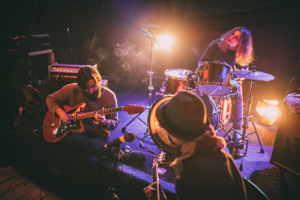 istock Music band performing on stage 1080798648