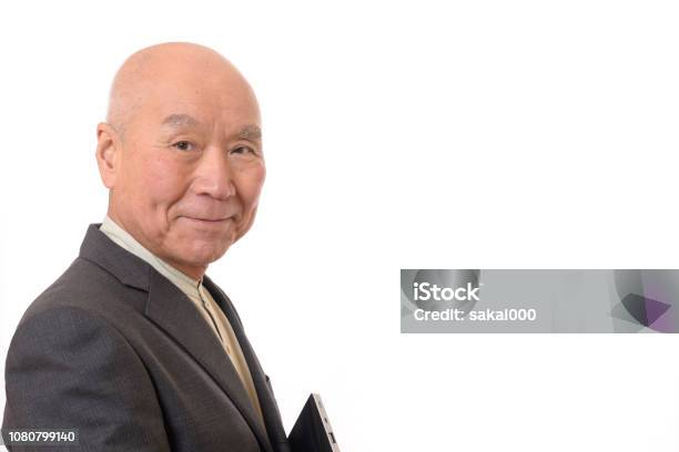 Tablet And Businessman Senior Stock Photo - Download Image Now - Active Seniors, Adult, Adults Only